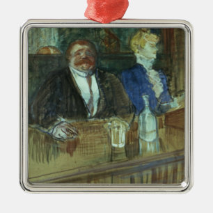 Henride Toulouse-Lautrec   im Bar: Der fette Ornament Aus Metall