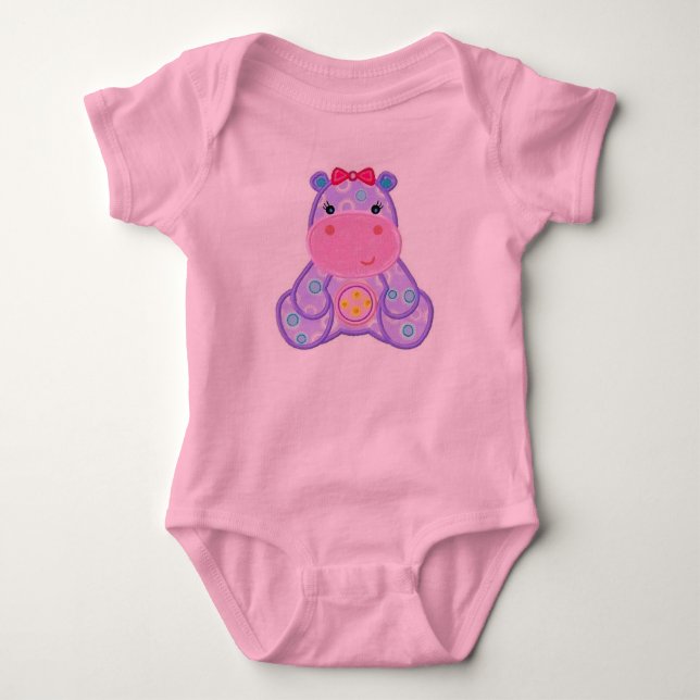 Henrietta Hippo Romper Baby Showgeschenk Strampler (Vorderseite)