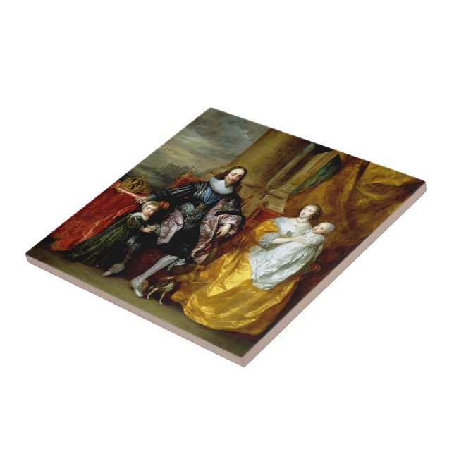 Henrietta Maria und Charles I von Van Dyck Fliese (Seite)