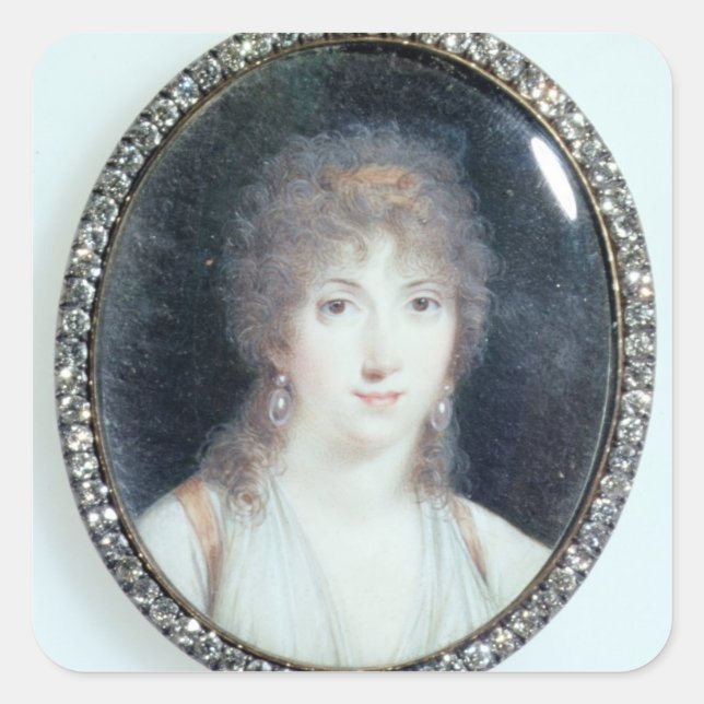 Henriette Lucy Dillon (1770-1853) Quadratischer Aufkleber (Vorderseite)