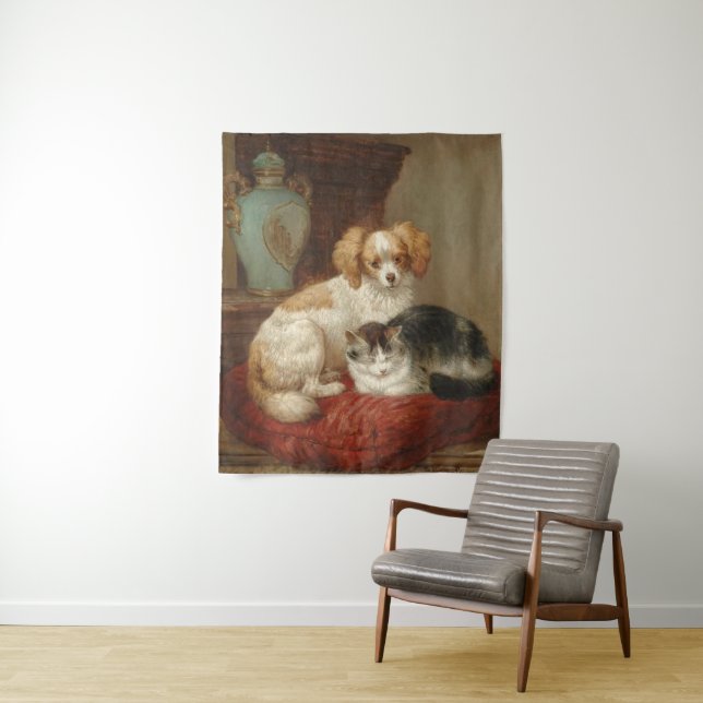 Henriëtte Ronner Knip's Best of Friends Malerei Wandteppich (Beispiel)