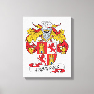 Henriquez Familienwappen Leinwanddruck