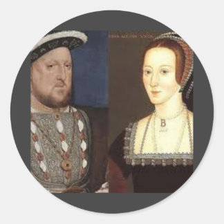 Henry 8th und Anne Boleyn Runder Aufkleber