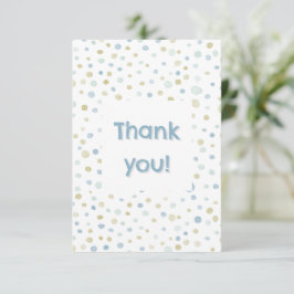 Henry Confetti Watercolor Dots Dankeschön-Karte Dankeskarte