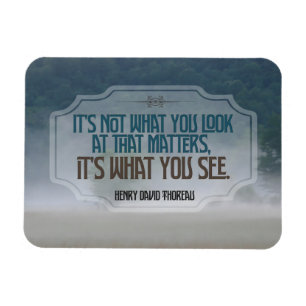 Henry David Thoreau Inspiration Zitat "See" Flex Magnet