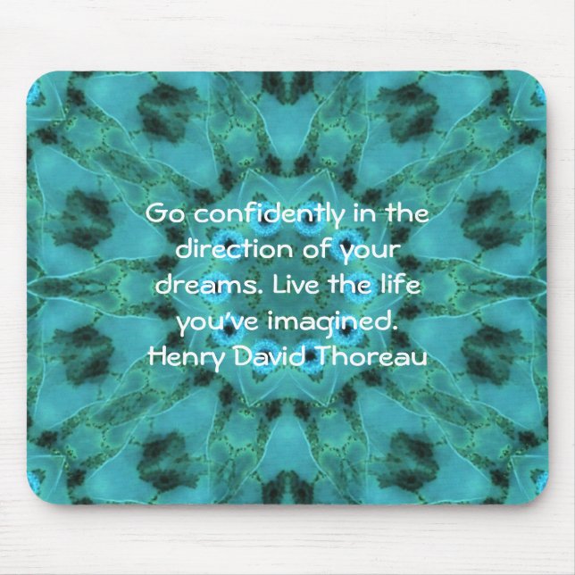 Henry David Thoreau Motivierend Dream Quotation Mousepad (Vorne)
