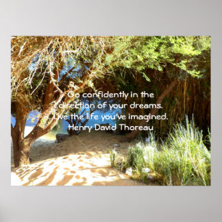 Henry David Thoreau Motivierend Dream Quotation Poster