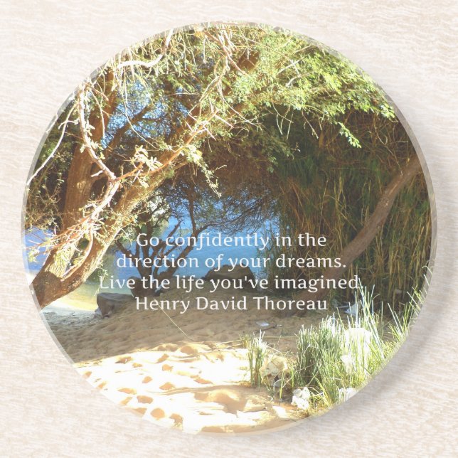 Henry David Thoreau Motivierend Dream Quotation Untersetzer (Vorne)