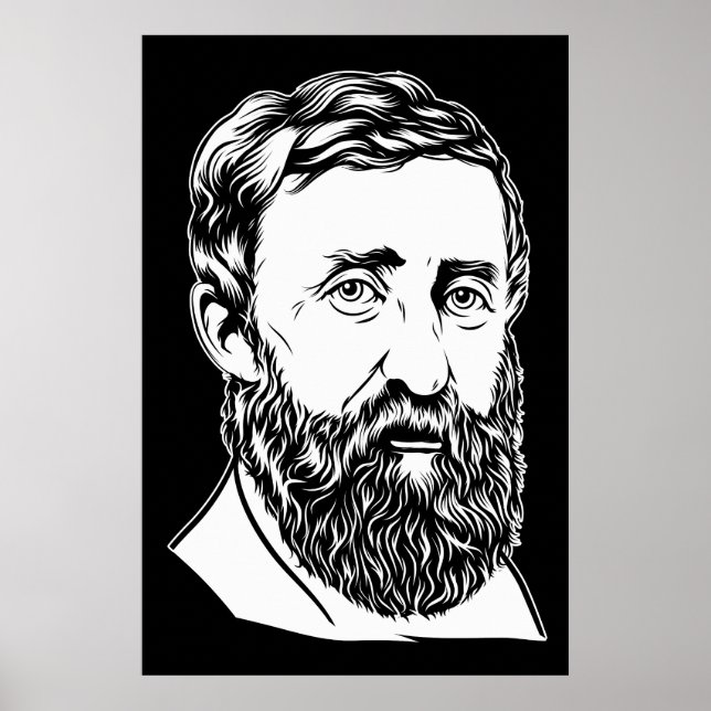 Henry David Thoreau Portrait Poster (Vorne)