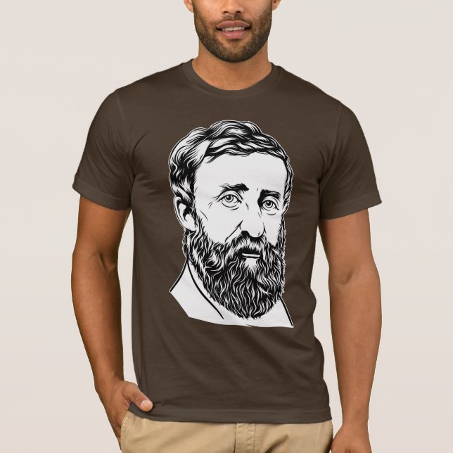 Henry David Thoreau-Porträt T-Shirt (Vorderseite)