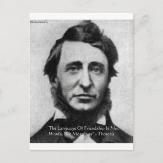 Henry David Thoreau Quote Postkarte