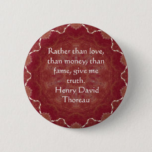 Henry David Thoreau Wisdom Quotation Sprichwort Button