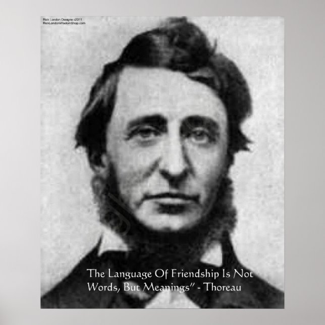 Henry David Thoreau Zitat Poster (Vorne)