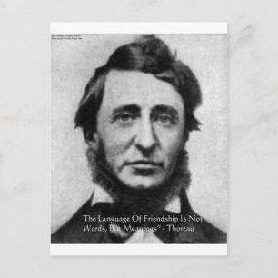 Henry David Thoreau Zitat Postkarte