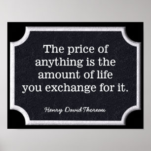 Henry David Thoreau zitiert - Kunstdruck Poster