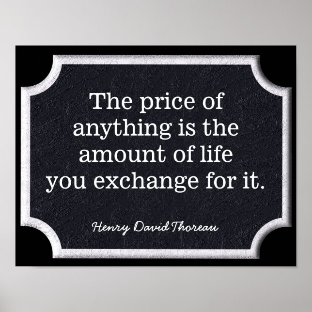 Henry David Thoreau zitiert - Kunstdruck Poster (Vorne)