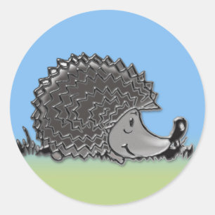 Henry der Igel Runder Aufkleber