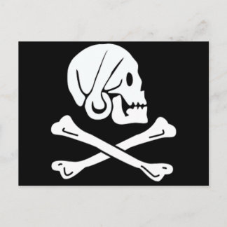 Henry Every authentique pirate flag Postkarte