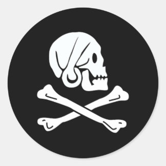 Henry Every authentique pirate flag Runder Aufkleber