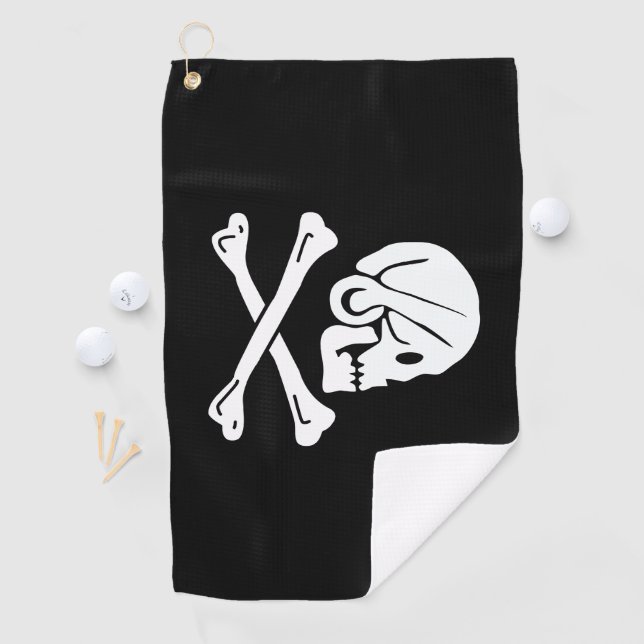Henry Every Flag Pirate Flag Golfhandtuch (Insitu)