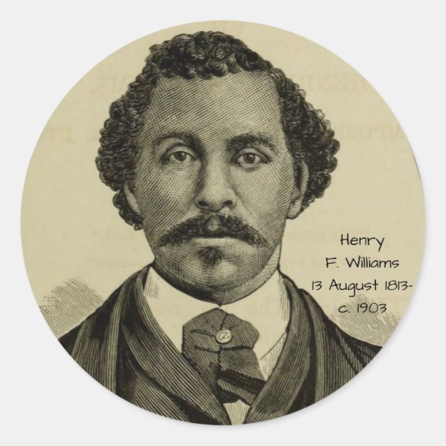 Henry F. Williams Runder Aufkleber (Vorderseite)
