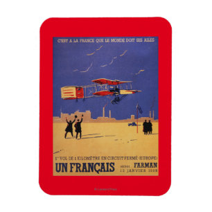 Henry Farman fliegt bei Issy-les-Moulineaux Magnet