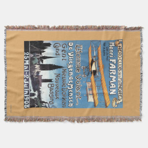 Henry Farman fliegt das Fliegen-Mannpromo-Plakat Decke