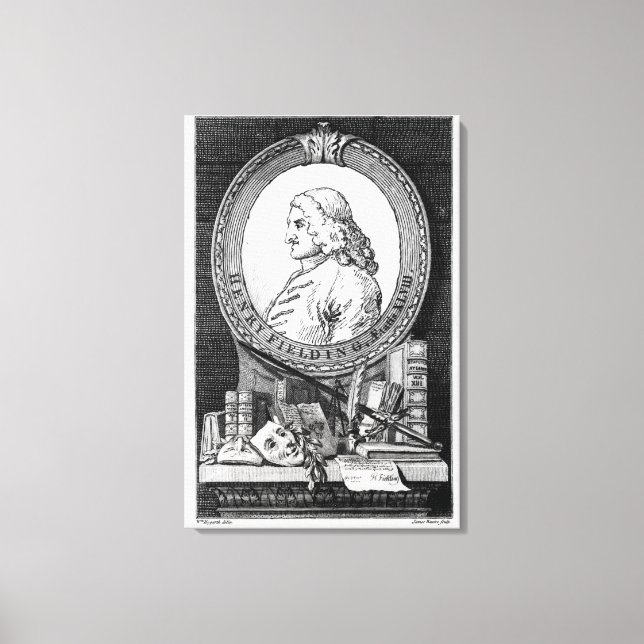 Henry Fielding im Zeitalter der achtundvierzig Leinwanddruck (Vorderseite)