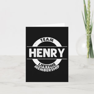 Henry Gift Funny Nachname Familienbaum Birthday Re Karte