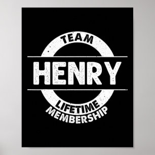 Henry Gift Funny Nachname Familienbaum Birthday Re Poster