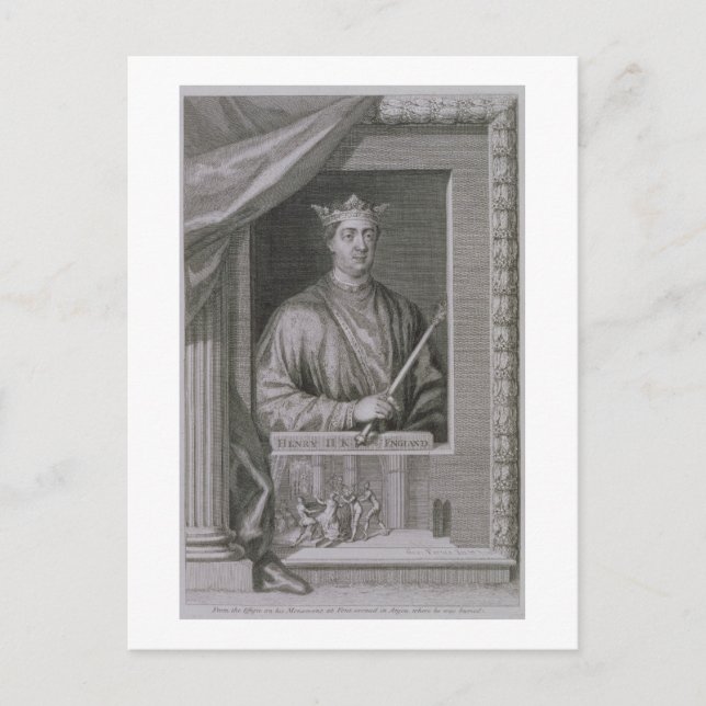 Henry II (1133-89) King of England von 1154, von Postkarte (Vorderseite)