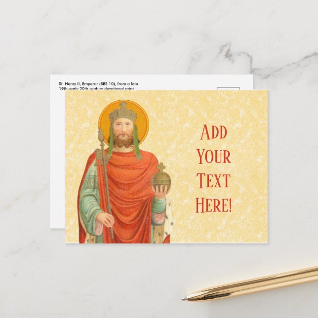Henry II, Kaiser (BBS 10) Postkarte (Vorderseite/Rückseite Beispiel)