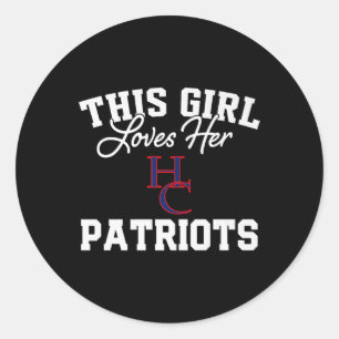 Henry Landkreis Patriots Logo Dieses Mädchen Liebe Runder Aufkleber