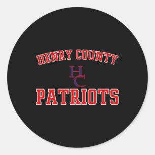 Henry Landkreis Patriots Logo Varsity Hs Runder Aufkleber
