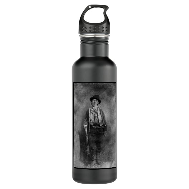 Henry McCarty, Billy, das unrechtmäßige Kind des a Edelstahlflasche (Vorderseite)