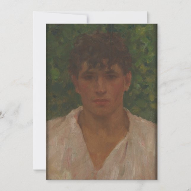 Henry Scott Tuke - Portrait eines jungen Mannes mi Einladung (Vorderseite)