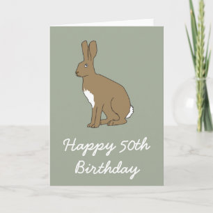 Henry the Hare Happy 50. Geburtstags-Grüße-Karte Karte
