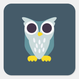 Henry the Owl Quadratischer Aufkleber