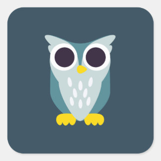 Henry the Owl Quadratischer Aufkleber