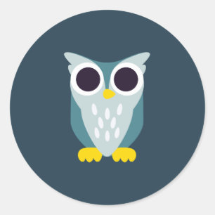 Henry the Owl Runder Aufkleber