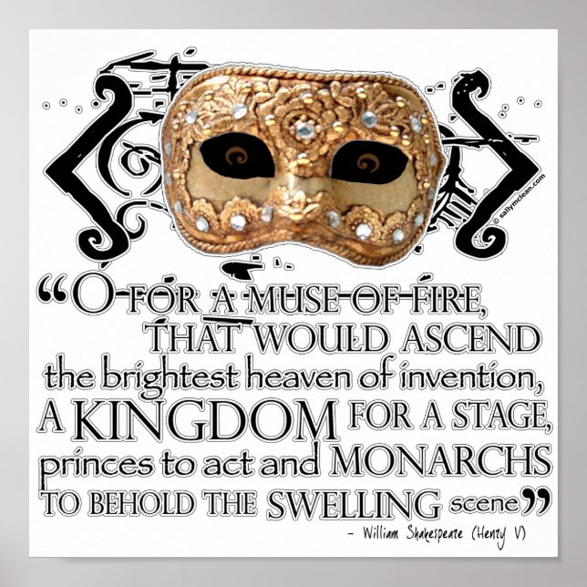 Henry V Zitat Poster (Vorne)