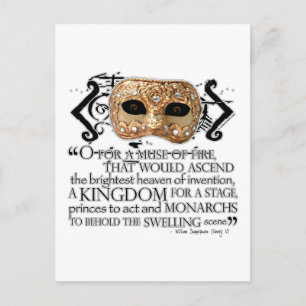 Henry V Zitat Postkarte