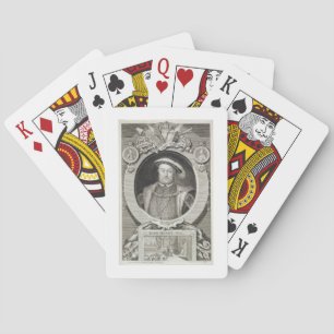 Henry VIII (1491-1547), nach einem Gemälde im Ro Spielkarten