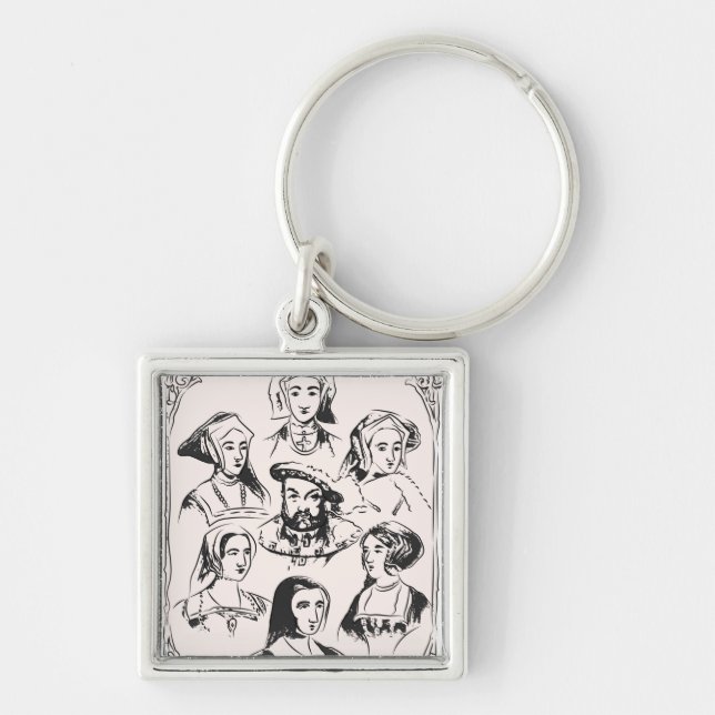 Henry VIII and wives Schlüsselanhänger (Vorne)