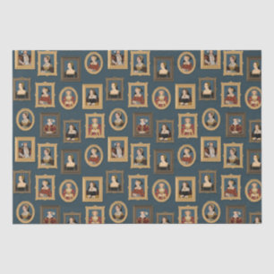 Henry VIII Sechs Ehefrauen Portraits in Rahmen Aqu Seidenpapier