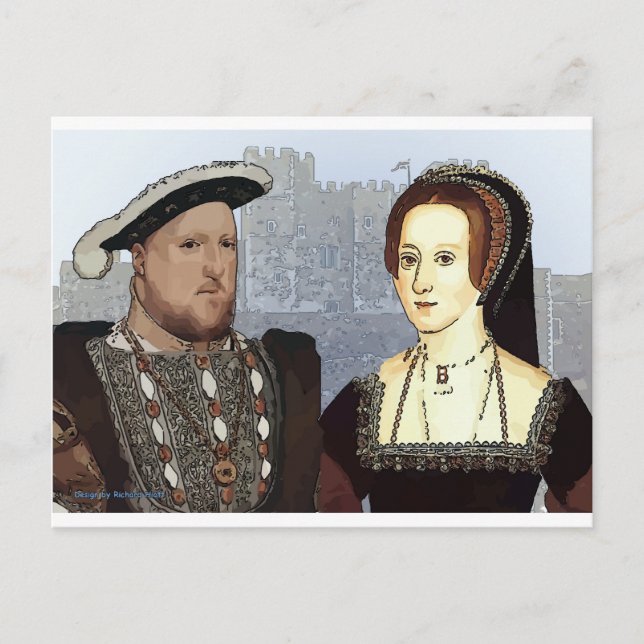 Henry VIII und Ann Boleyn Postkarte (Vorderseite)