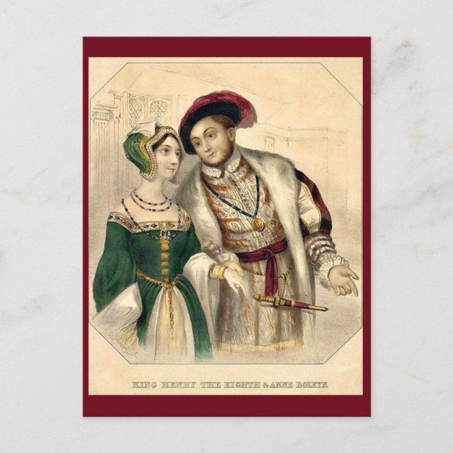 Henry VIII und Anne Boleyn Postkarte (Vorderseite)