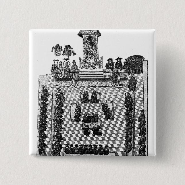 Henry VIII und Parlament im Jahre 1523 Button (Vorderseite)