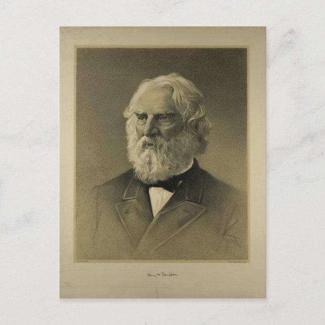 Henry Wadsworth Longfellow Portrait (1888) Postkarte (Vorderseite)