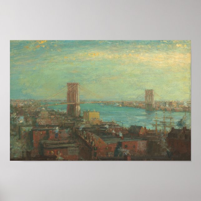 Henry Ward Ranger - Brooklyn Bridge Poster (Vorne)